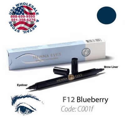 HenneEyes Henna EyeLiner and Brow Liner Pen Blueberry Color