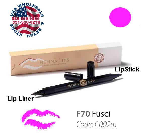 HennaLips Natural Henna Lip Liner and Lipstick Pen Fusci Color
